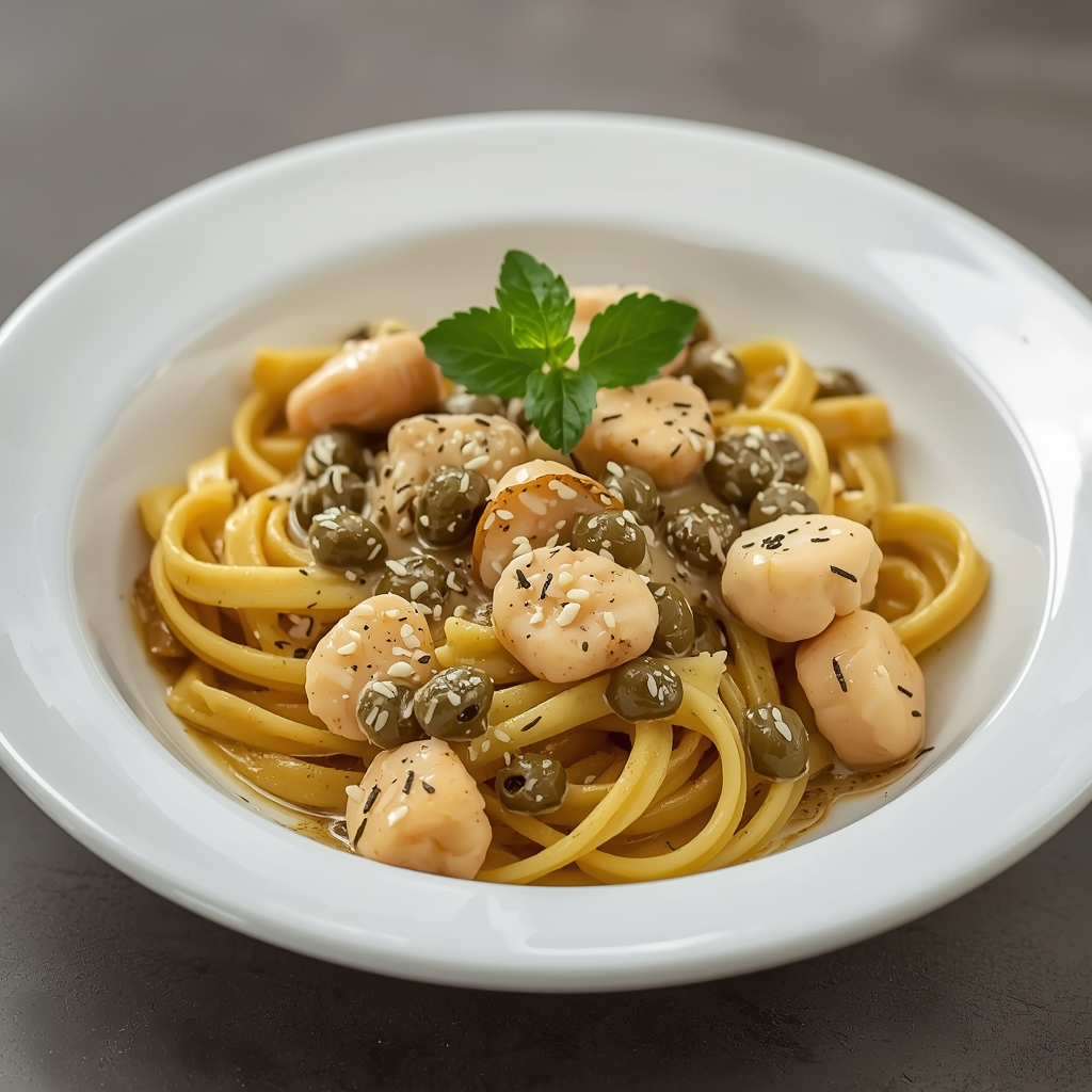 Chicken Capers Fettuccine Nanny's Pavillon
